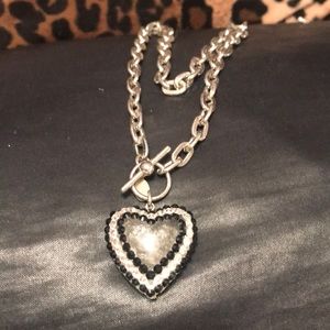 Tarina Tarantino black and Crystal choker. Rare